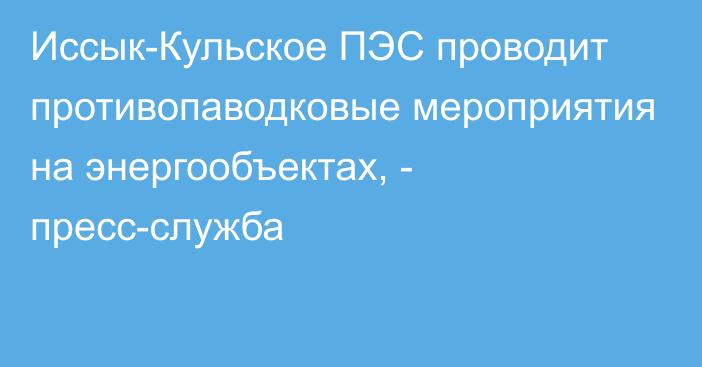 Иссык-Кульское ПЭС проводит противопаводковые мероприятия на энергообъектах, - пресс-служба