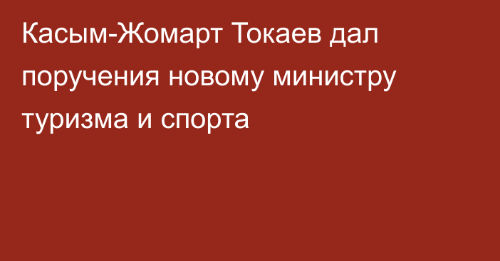 Касым-Жомарт Токаев дал поручения новому министру туризма и спорта