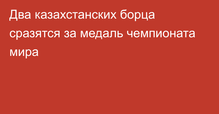 Два казахстанских борца сразятся за медаль чемпионата мира