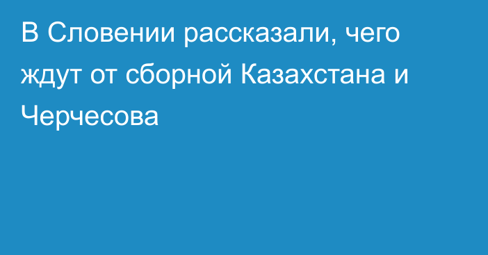 В Словении рассказали, чего ждут от сборной Казахстана и Черчесова