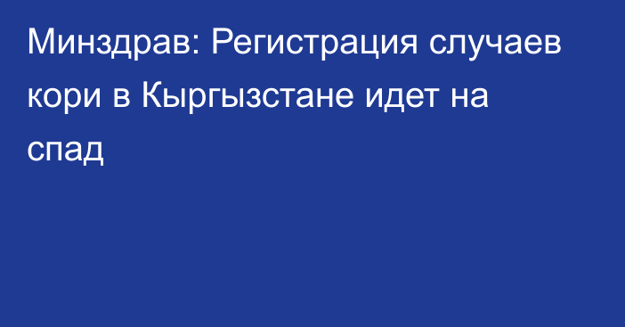 Минздрав: Регистрация случаев кори в Кыргызстане идет на спад