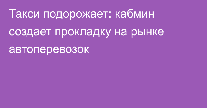 Такси подорожает: кабмин создает прокладку на рынке автоперевозок