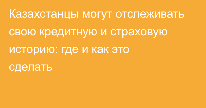 Казахстанцы могут отслеживать свою кредитную и страховую историю: где и как это сделать