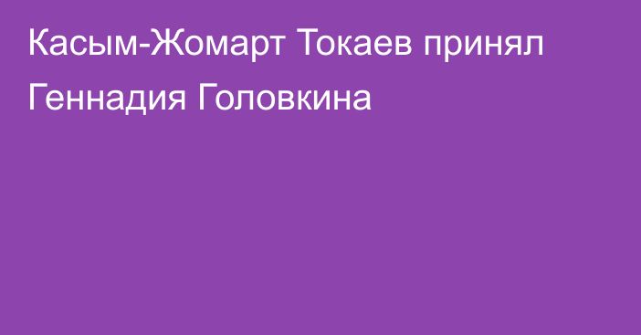 Касым-Жомарт Токаев принял Геннадия Головкина