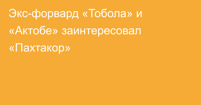 Экс-форвард «Тобола» и «Актобе» заинтересовал «Пахтакор»