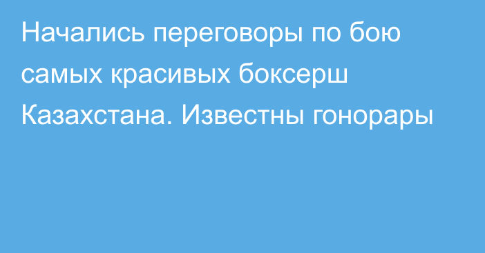 Начались переговоры по бою самых красивых боксерш Казахстана. Известны гонорары