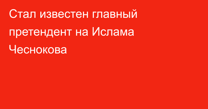 Стал известен главный претендент на Ислама Чеснокова